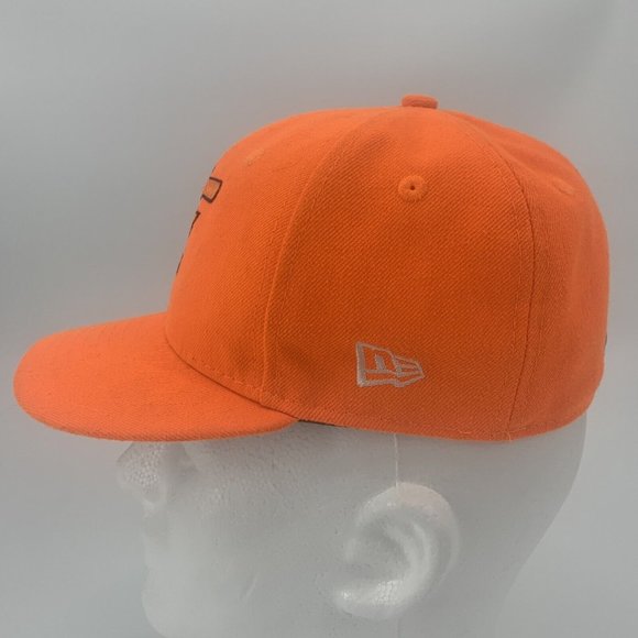 Adult New Era 59Fifty Fitted Hat Baltimore Orioles Size 6 5/8 Bright Orange - Picture 2 of 12